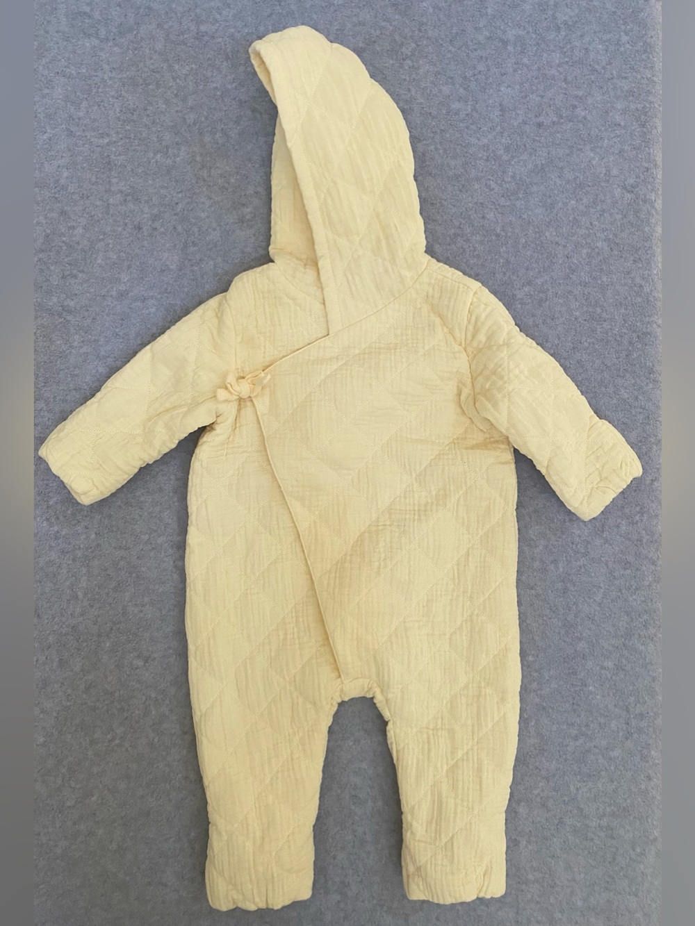 Hanna Andersson Baby Muslin Crossover Romper, Color Almond Oil, 3-6 Months